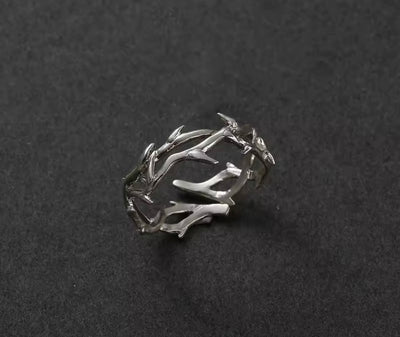 Thorn Branch Silver Ring