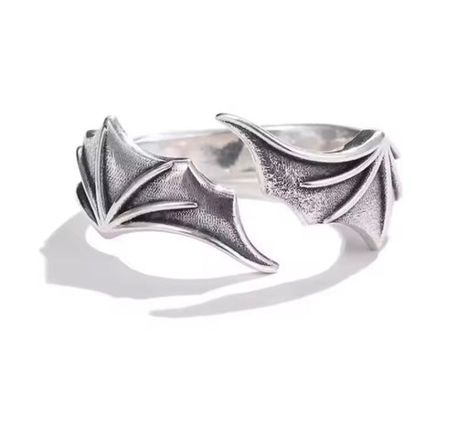 Bat Wing Silver Ring