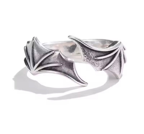 Bat Wing Silver Ring